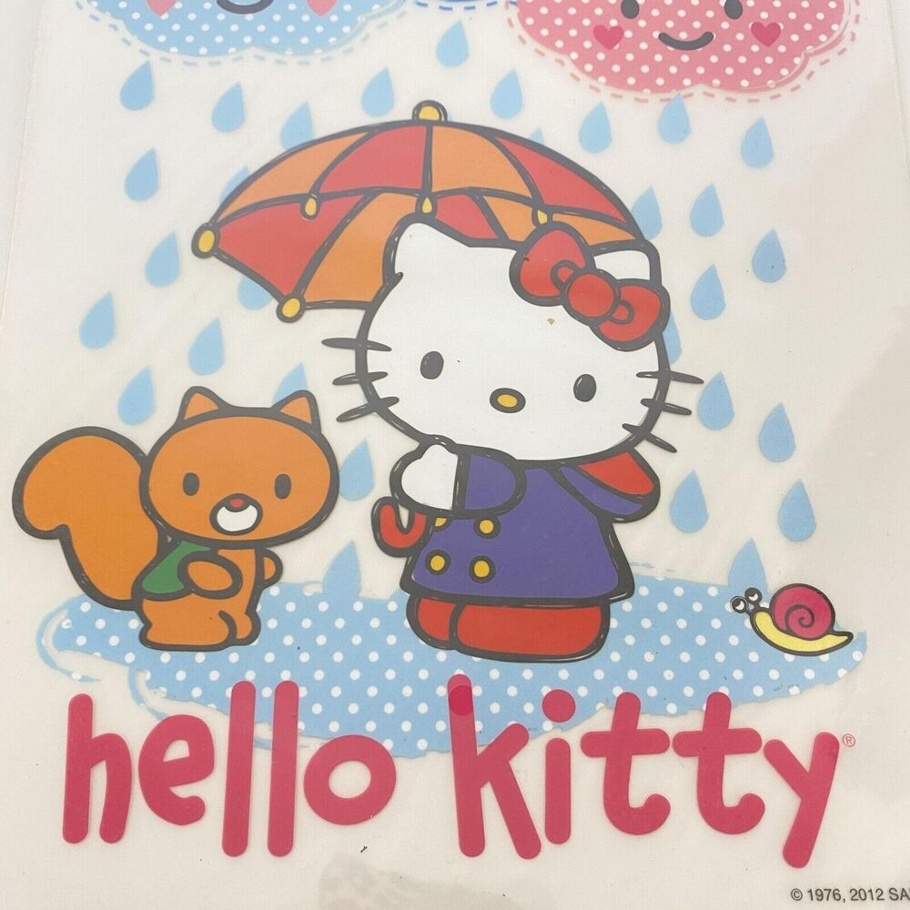 Hello Kitty by Sanrio Rainy Day Fabric Iron on Transfer 1 sheet Kawaii Cute 2012